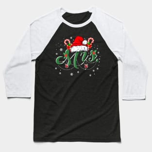 Mrs Claus Chestnuts Funny Christmas Baseball T-Shirt